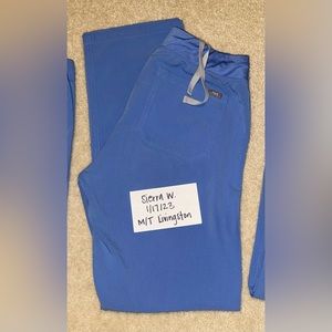 FIGS Livingston Basic Scrub Pants in Ceil Blue - Size M/T, medium/tall